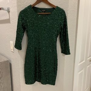 Women’s Express Green Sequence Dress Small 0